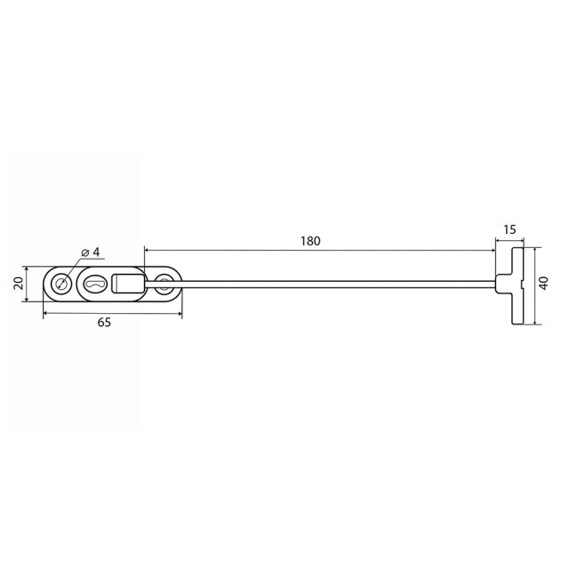 Блокиратор открывания окна Palladium тросовый с ключом