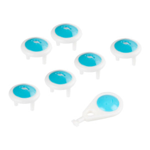 Заглушки в розетку Рыжий Кот 103684 от детей с ключом 6 шт