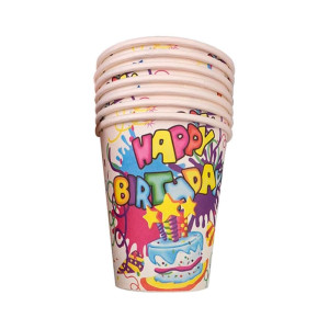Набор бумажных стаканов Волшебная страна Happy Birthday 007147 210 мл 6 шт