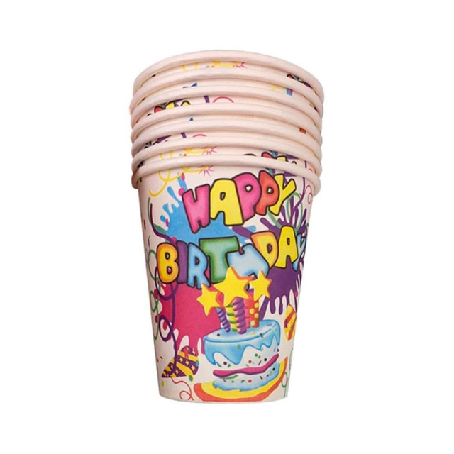 Набор бумажных стаканов Волшебная страна Happy Birthday 007147 210 мл 6 шт