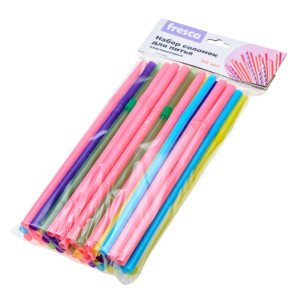 Набор соломок для питья Fresca ВВ102456 пластмассовых 21 см*8 мм 50 шт