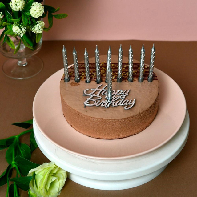 Свечи для торта МультиДом Happy Birthday VL5-239 10 шт + топпер