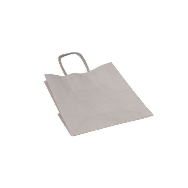 Пакет бумажный Aviora с кручеными ручками 240*140*280 мм белый