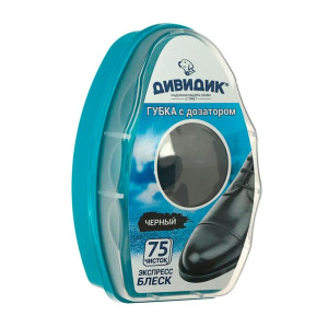 Губка для обуви Дивидик с дозатором черная