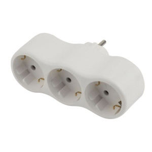 Тройник Эра SPx-3e-W Б0053479 3 гнезда с заземлением белый