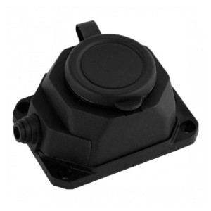 Колодка AY-KA 55 100 00 1 гнездо каучуковая черная