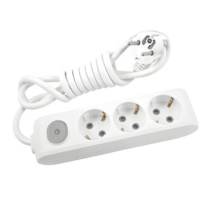 Удлинитель Viko 90117303 с кнопкой 3 гнезда 3 м