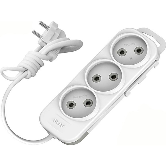 Удлинитель EL-BI Myra 527-110205-360 3 гнезда без заземления белый 5 м