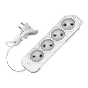 Удлинитель EL-BI Myra 527-110201-460 4 гнезда без заземления белый 1 м