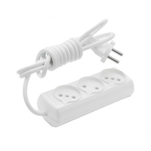 Удлинитель Borsan BR-1543-5 3 гнезда без заземления белый 5 м