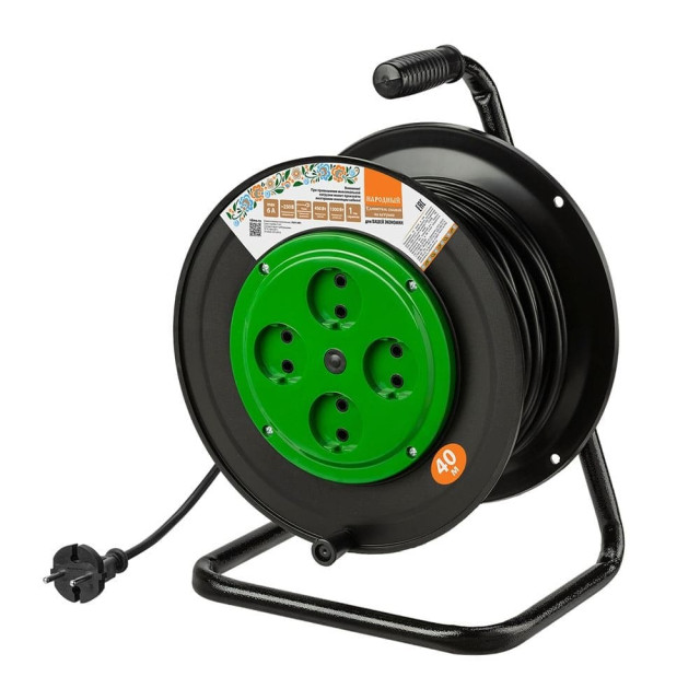 Удлинитель на катушке TDM Electric Народный SQ1307-0503 силовой 4 гнезда 40 м