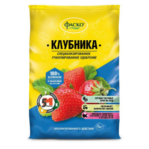 Удобрение Фаско 5М для Клубники минеральное гранулированное сухое 1 кг