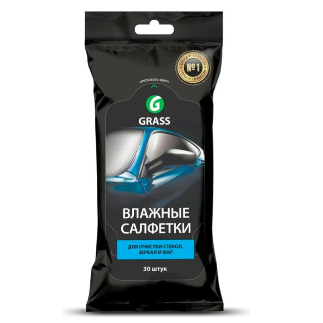 Салфетки влажные Grass IT-0313 для очистки стекол зеркал и фар 30 шт