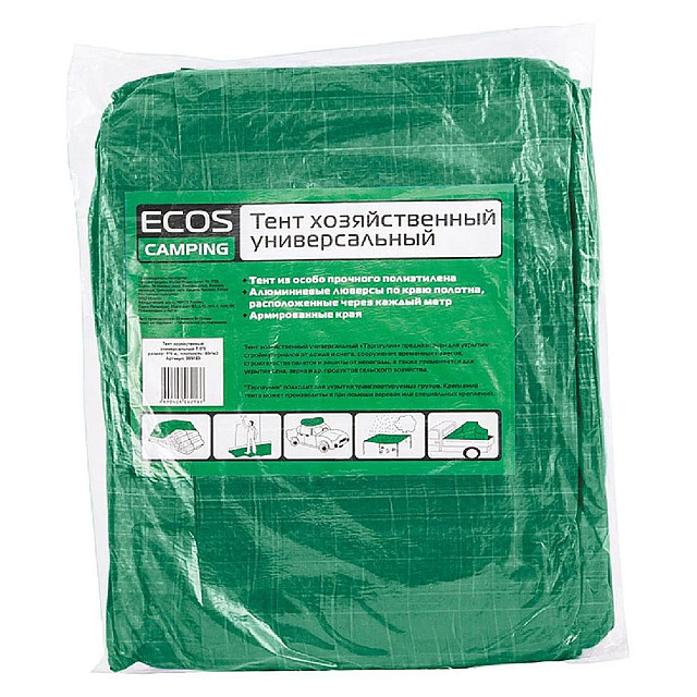 Тент хозяйственный Ecos 999166 универсальный T-4*4 60 г/м.кв