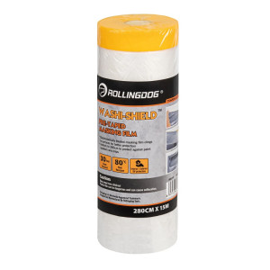 Полотно укрывное Rollingdog WASHI-SHIELD на малярной ленте 0.28*15 м