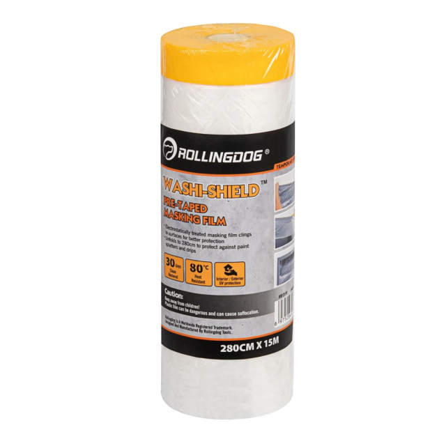 Полотно укрывное Rollingdog WASHI-SHIELD на малярной ленте 0.28*15 м