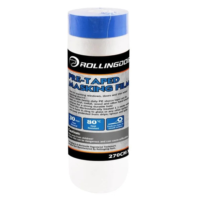 Полотно укрывное Rollingdog STUCCO TAPE на малярной ленте 0.27*15 м