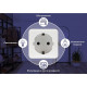 Умная розетка EKF Сonnect PRO RCS-1-WF Wi-Fi белая