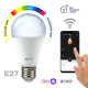 Умная светодиодная лампа EKF Connect SLWF-E27-RGBW WIFI RGBW-2700K-6500K-8Вт-E27