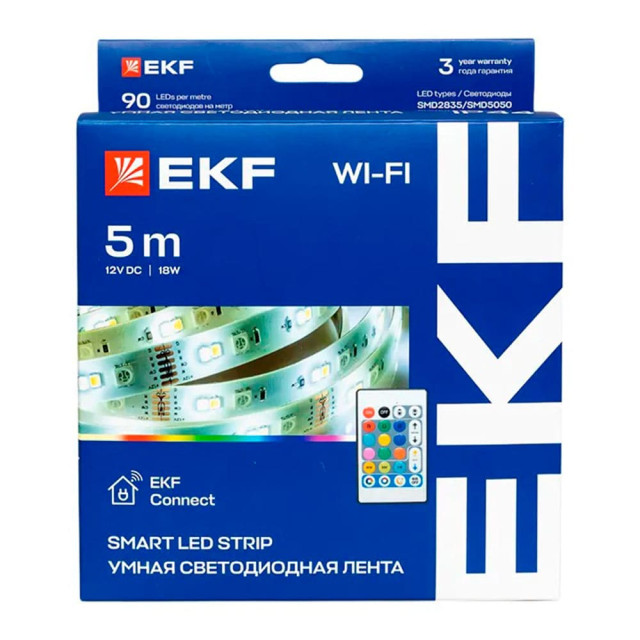 Умная светодиодная лента EKF Connect slswf-5-rgbw RGBW 5 м