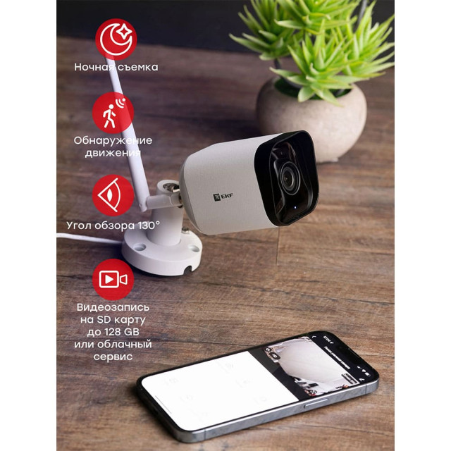Умная уличная камера EKF Connect scwf-ex IP65