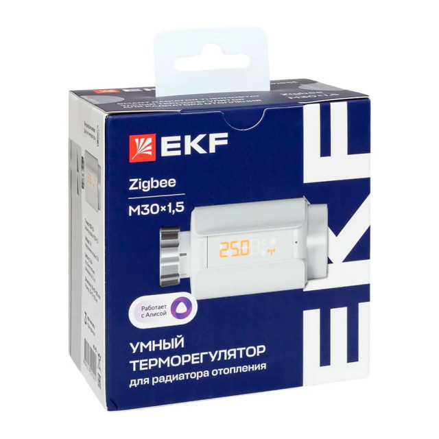 Умный терморегулятор EKF Connect Zigbee ett-8 для радиатора отопления