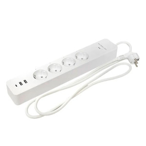 Умный удлинитель EKF Connect RCE-2-WF Wi-Fi PRO 4 гнезда с заземлением+USB*3+Type-C