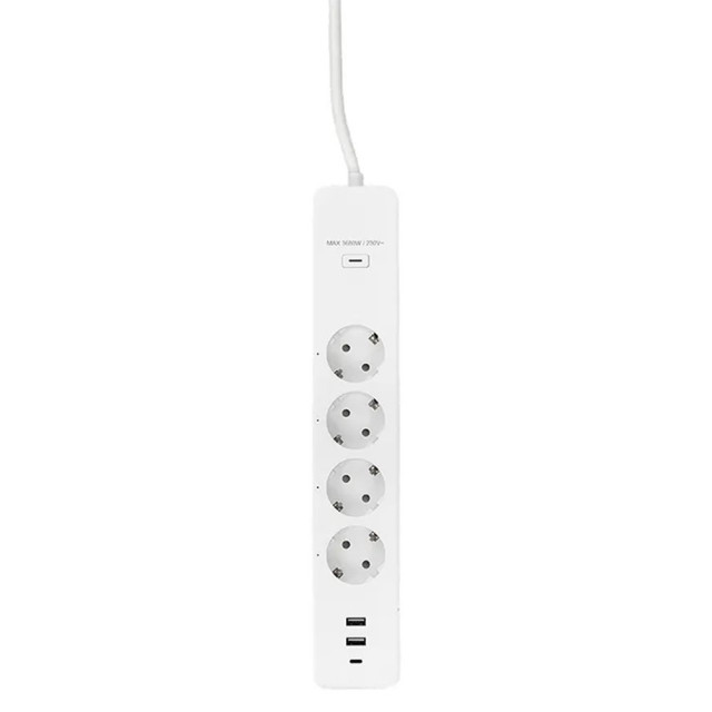 Умный удлинитель EKF Connect RCE-2-WF Wi-Fi PRO 4 гнезда с заземлением+USB*3+Type-C