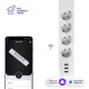 Умный удлинитель EKF Connect RCE-1-WF Wi-Fi 4 гнезда с заземлением+USB*3