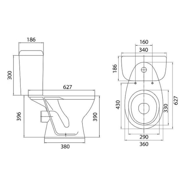 Унитаз-компакт Santeri Pro 1.P215.5.S00.00B.F