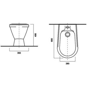Биде Sanita Самарский SMRSABI01