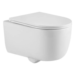 Унитаз подвесной с инсталляцией Berges Tornas Rimless + Atom 410 / АТ-043329 с черной кнопкой Atom Line Soft Touch