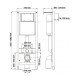 Унитаз подвесной с инсталляцией Berges Tornas Rimless + Atom 410 / АТ-043329 с черной кнопкой Atom Line Soft Touch