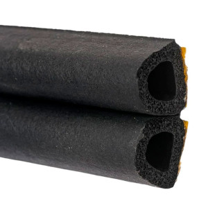 Уплотнитель гаражный Starfix SF1016-01 сдвоенный профиль D 14*12 мм черный