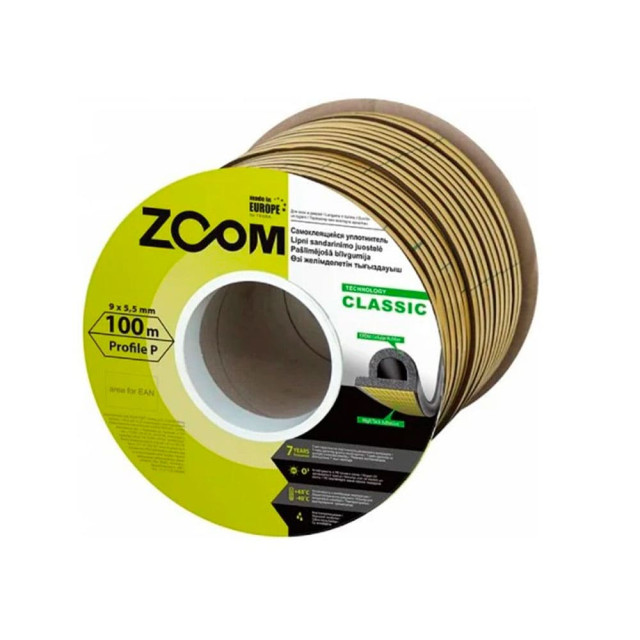 Уплотнитель Zoom Classic 02-2-4-106 профиль P 9*5.5 мм черный