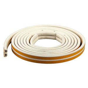 Уплотнитель гаражный Zoom Industrial 02-2-4-221 сдвоенный профиль D 12*10 мм белый