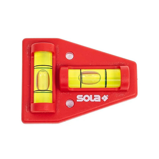 Уровень крестообразный Sola 1430901 К5 пластмассовый 2 глазка  SOLA
