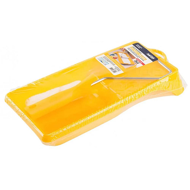 Набор Акор для работ с эмалями мини-валик 110 мм + ванночка 15*29 см