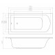 Ванна акриловая Bonito Home Aventura BH-AV-901-170-70/St с ножками 170*70 см
