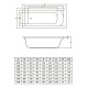 Ванна акриловая Bonito Home Aventura BH-AV-901-170-70/St с ножками 170*70 см