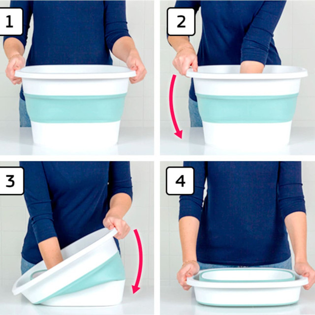 Таз для ног Idea Флекс М 2509 складной морская волна 18 л