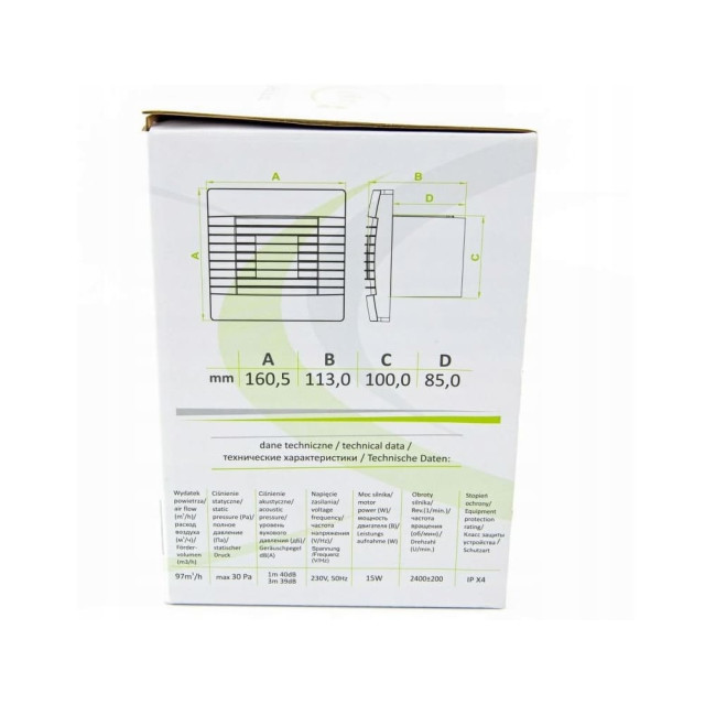 Вентилятор AirRoxy 01-035 pRestige S 150 мм жалюзи