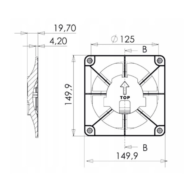 Панель декоративная AirRoxy 01-164 dRim для вентиляторов серый пластик 100/125 мм