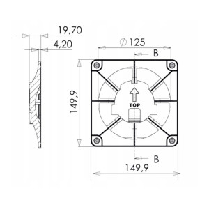 Панель декоративная AirRoxy 01-169 dRim для вентиляторов алюминиевое золото пластик 100/125 мм