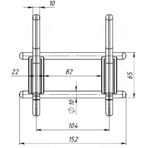 Вешалка Starfix SMP-30268 2-х крючковая белая