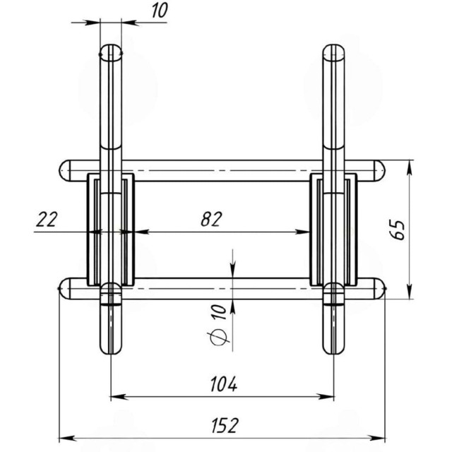 Вешалка Starfix SMP-30268 2-х крючковая белая