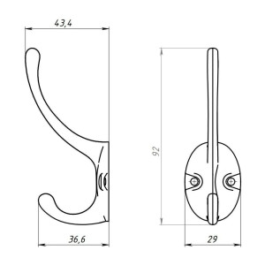 Крючок-вешалка Starfix №24 SMP-74242-1 полимер