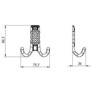Крючок-вешалка Starfix №30 SMP-88806-1 хром эффект