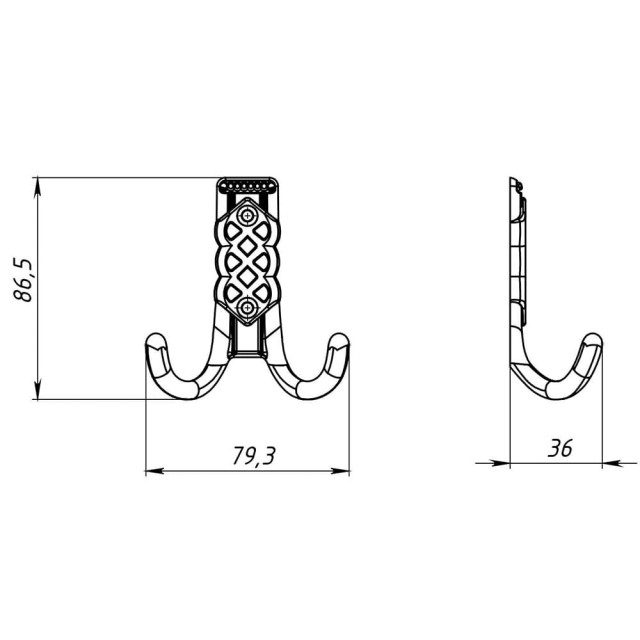 Крючок-вешалка Starfix №30 SMP-88806-1 хром эффект