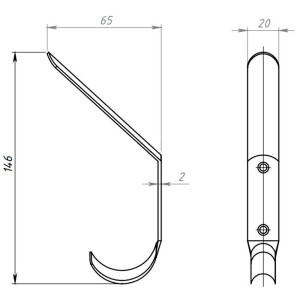 Крючок-вешалка Starfix №4 SMP-51822-1 полимер